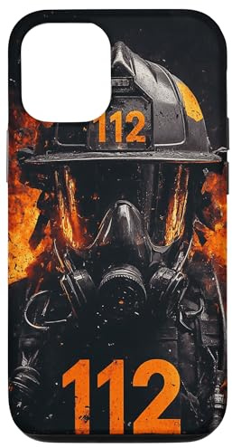 Feuerwehr Feuerwehr-mann in Flammen 112 Hülle für iPhone 12/12 Pro