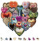 GLOBLELAND 200Pcs Love Heart Wooden Jigsaw Puzzles for Adults 12x11.22inch Colorful Love Heart Wood Children Puzzles for Valentine Gift