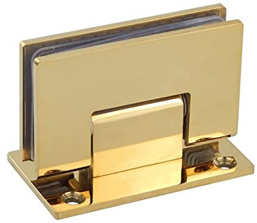 LWLYLCHBM Charnière de porte de douche en verre doré en acier inoxydable 304 (ouverture à 90 degrés)