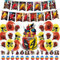 44pcs Geburtstagsdeko, Party Deko, Deko Geburtstag Kinder, Geburtstag Party Set Kinder, Tortendekoration Ballon Banner, Perfekt für Kindergeburtstagsfeiern