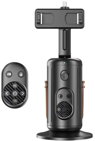 Asyduey Q04 Gimbal Follower Completamente Automatico con Supporto per Telefono Cellulare con Stabilizzatore AI Smart Face Gimbal per Telefono Cellulare