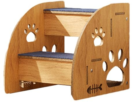 Scalette Per Cani Letto Legno, Scaletta Per Cani Portatile A 2/3/4 Gradini, Gradini Rivestiti In Moquette, Appoggio Sicuro, Staccabile, Scale Per Canis Per Letto, Rampa Per Gatti E Canis Anziani