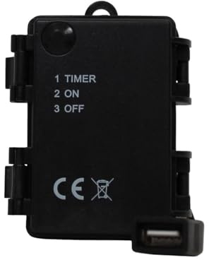 ZICOM Krippenzubehör Miniaturzubehör Batteriebox für 3X AA ON/Off/Timer/mit USB-Anschluss 3,5 bis 4,5 Volt, Kabel 10cm, Modellbau Puppenhaus