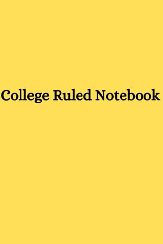 Yellow Notebook। 6 x 9 inch, 120 pages college Ruled journal: Bright yellow cover notebook for school, office and Everyday writing.