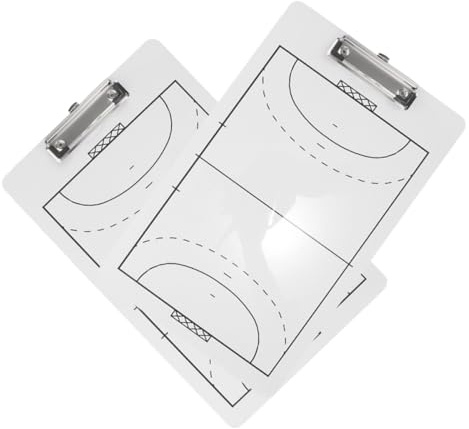 INOOMP Lot de 2 Tableaux de Coaching Effaçables à Sec en Pvc, Double Face 100% Utilisables pour Entraînement Handball, Accessoires Sport Tactiques pour Équipe et Séance D’entraînement