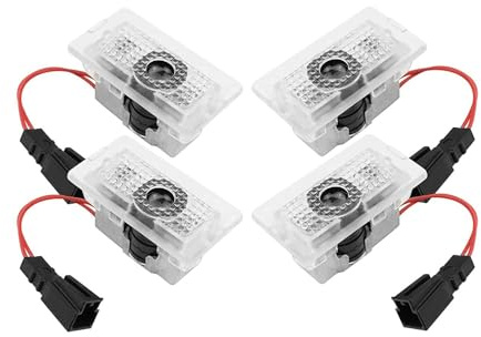 Door Logo Projector Lights, LED Welcome Puddle Lights compatible with Tesla Model 3, Y, S, X, Ultra-Bright Car Door Projection, 4 Pack