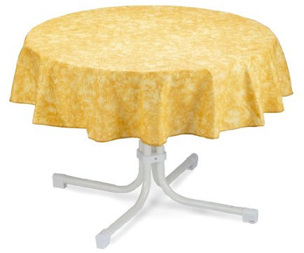 BEST 09810691 Tischdecke rund 130 cm, gelb