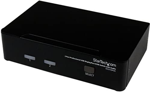 StarTech.com 2 Port DisplayPort USB KVM Switch - DisplayPort KVM Umschalter mit Audio