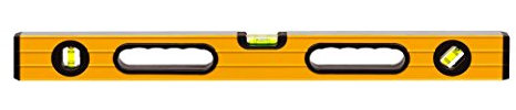 CON:P CP736060 Spirit Level Light Metal with Grip Hole, Yellow/Black, 60 cm