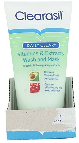 6 x Clearasil Daily Clear Vitamins & Extracts Wash and Mask 150ml