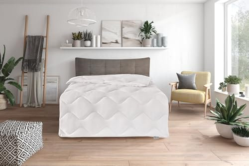 Traumnacht Comfy Cotton dünne und leichte Sommerdecke, Bettdecke aus Baumwollmischgewebe, 155 x 220 cm, waschbar, Öko-Tex zertifiziert, produziert nach deutschem Qualitätsstandard