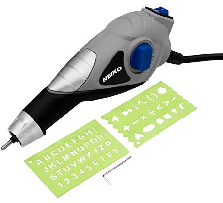 Neiko 10576A Handheld Electric Engraver Tool, Etching Tool, 120V, Tungsten Carbide Tip, Electric Engraving Pen for Metal, Wood, Glass, & Plastic, Engraving Machine Scriber, Customizer Etcher Stencils