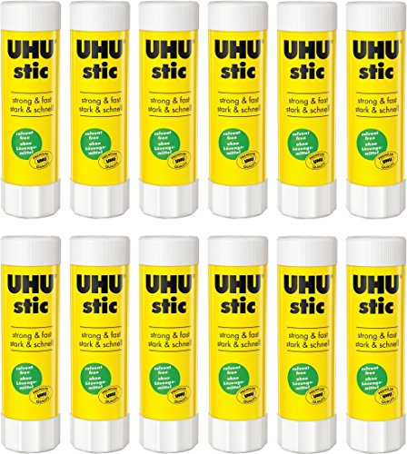 12 Stück Uhu 52190 - Klebestifte, 21 g