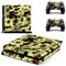 Wondder PS4 Haut Aufkleber, Schutz Vinyl Aufkleber Haut Aufkleber für PS4 Konsole + 2 Controller Skins + 2 x Silikon Daumen Griffe (Farbe 4)