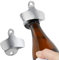 Relaxdays Wandflaschenöffner 10024152 2er Set, stabile Bieröffner zum Montieren, Wandöffner für Flaschen, Bar, verzinkt, silber