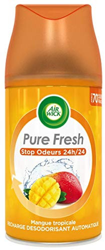 Air Wick Lufterfrischer für Zuhause, Nachfüllpackung, Freshmatic Mango Tropische Mango, 250 ml, 3 Stück
