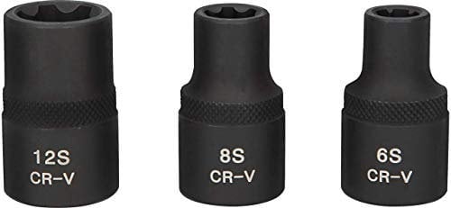 KS Tools 911.0895 1/2' RIBE®-Kraft-Stecknuss-Satz, kurz, 3-tlg