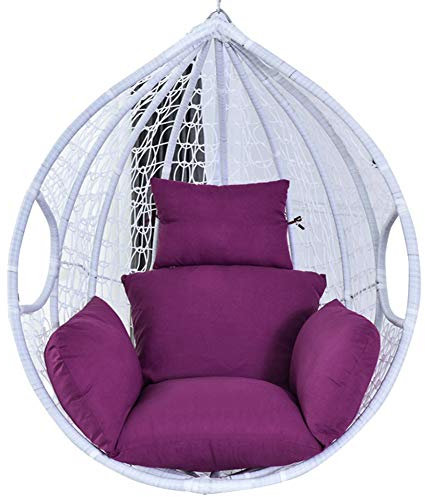 HotYou Hängekorb Hängestuhl Sitzkissen, Polster für Schaukelstuhl Sitzkissen, Hängesessel Polyrattan Sitzkissen, （Stuhl Nicht enthalten）,Lila,Eggshell Chair Cushion