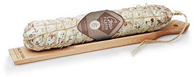 Salame Gran Filetto con tagliere, Saucisson Gran Filetto avec planche à découper, parfait pour un apéritif raffiné, Salumi Pasini, 700g