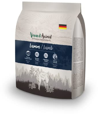 Venandi Animal Croquettes Premium Pour Chats, Agneau, Avec Beaucoup De Viande Fraîche, Croquettes, Sans Céréales, Lot De 1 (1 x 300 g)