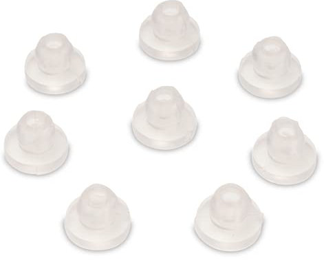 Juego de 8 almohadillas de vidrio transparente – tope de PVC – Espaciadores para placas de vidrio (8 x 3 x 4 mm)