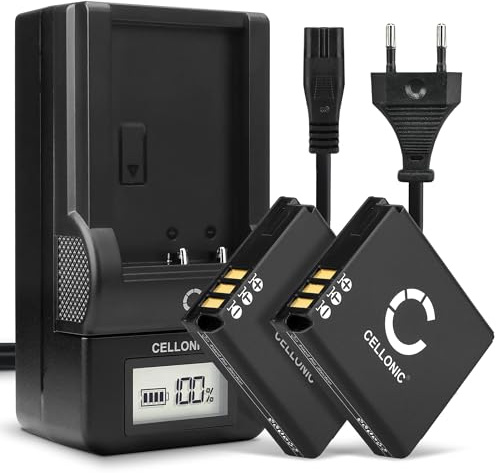CELLONIC 2x Battery compatible with Ricoh GR, GR II, G600, GX200, DB-60 | 1100mAh, 3.7V, Lithium Ion for Ricoh Caplio GX100, GR Digital, R4, R5, R3, R30, R40, G700, GR Digital ll, WG-M1, DB-65