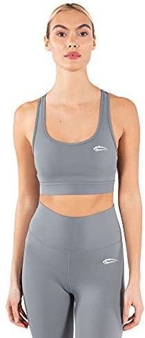 SMILODOX Damen Sport BH Advanced Infinite - Stretch fit ärmelloses Oberteil mit Rundhals | Atmungsaktiver Slim Fit BH mit herausnehmbaren Cups und Bounce Control
