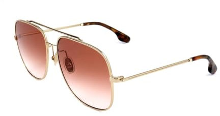 Victoria Beckham Unisex VB215S Sunglasses, 725 Gold/Wine, 7 1/4