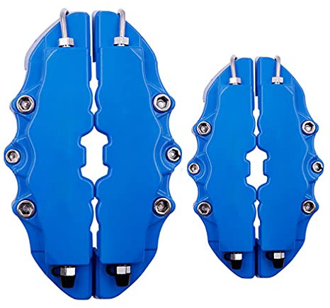 2 Pair Brake Caliper Car Wheel Brake Durable 3D Brake Calliper Cover Universal Disc Brake Caliper Covers Front Rear Kits Car Wheel Replacement for 14~15 Inches,Blue