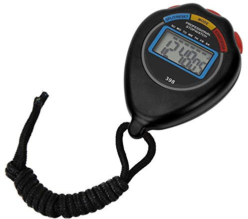 Uadme Minuterie Sportive Professionnelle, Multifonction Chronomètre de Sport, Chronomètre Électronique D'athlétisme, pour la Course, la Natation, L'entraînement Sportif (Noir)