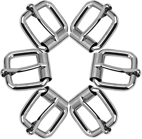 30 Stück Dornschließen, Quadrat Metallschnalle, Metall Rollschnallen, Hardware Dornschließe für Diy-Taschen, Reparaturen Und Diy-Gürtel, Lederhandwerk Usw (Silber)