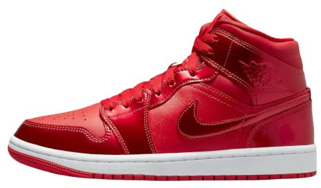 NIKE WMNS Air Jordan 1 Mid Basketballschuh für Damen, rot, 43 EU