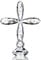 13 cm hohes Kristallkreuz auf Sockel Glaskreuzfigur, Sammlerstück traditionelle christliche Tischdekoration, klar