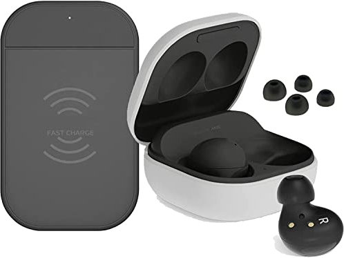 SAMSUNG Galaxy Buds 2 Bluetooth Earbuds, True Wireless, Noise Cancelling, Charging Case, Ambient Sound, Water Resistant - (Renewed) (Buds 2 Graphite)