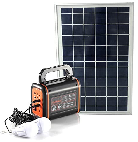 HXRHDX generatore di Corrente Solare 8000mah Centrale elettrica a Batteria di Grande capacità con Pannelli Inclusi Illuminazione Ricarica impianto fotovoltaico Multifunzionale