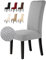 BalladHome Stuhlhussen 6 Stück Stuhlbezüge Stretch Stuhlbezug Elastische Spandex Stuhlhussen Universal Abnehmbare Waschbar für Hotel Party Bankett (Silber-Grau, 6 Stück)-M