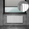 WITEN&NOCK Design Heizkörper Flach Paneelheizkörper Horizontal 550x1237 mm, Heizung Badheizkörper für Badezimmer, Flachheizkörper mit Seitlichen Anschlüssen 1385 Watt Weiß Doppellagig(Weiß)