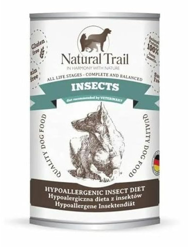 Natural Trail Trail Natural Dog Nassfutter für Hunde Dose 350g Insekten, 1 Stück (1er Pack)