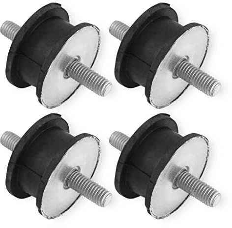 4x Gummipuffer Anti-Vibration Schwingungsdämpfer Silentblock Maschinenfüße Metall Gewinde ((V) M8 20x34mm)