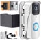 Video Doorbell Mount No-Drill Adjustable Mounting Bracket Compatible for Blink Doorbell Camera Door holder Cover, Doorbell Security System Accessories, Not Block Doorbell Sensor (White)