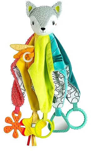Fehn Schmusetuch Baby Spielzeug Fuchs - Schnuffeltuch für Neugeborene - Einschlafhilfe zum Knuddeln und Greifen - Kuscheltier Handpuppe - Kuscheltuch Schlaftier für Babys und Kleinkinder ab 0+ Monaten