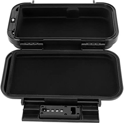 Tragbarer Schließkasten, 4 stelliges Passwort Zahlenschloss, Schließfach für Reisesafe, Wasserdichter Tragbarer mit Abnehmbarem Stahldrahtseil, Kleiner