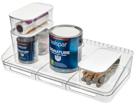 iDesign Wall Mounted Shelf Kit, The Wallspace Collection Includes Storage Shelf & Inner Bins
