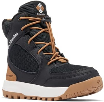 Columbia Portlander Omni-Heat, Stivali da neve Unisex - bambini e ragazzi, Black/Elk , 38 EU