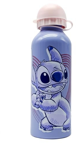 ms móvil shop STITCH Botella Cantimplora de Aluminio 500 ml. Stitch Azul Producto Oficial Para Niños Disney Classics.