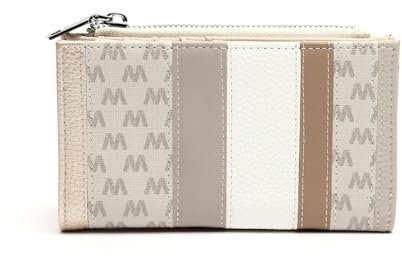 MISAKO Ivanka Kleine Geldbörse mit Monogrammdruck - Schönes kleines Portemonnaie für Damen - Modisches Accessoire für jeden Tag Ivanka Beige 9 X 16 X 3 cm