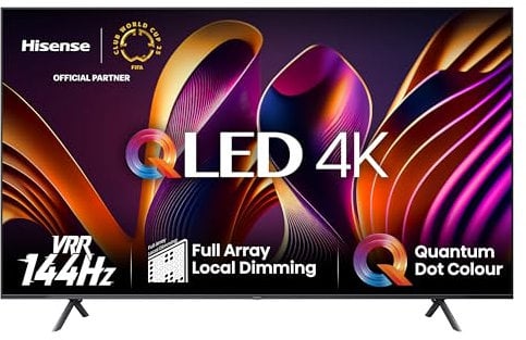 Hisense 85E7NQ Pro - QLED Gaming TV, 85 Pulgadas Televisor, VRR 144Hz HSR 240 fps, AMD Freesync Premium Pro, Barra de Juegos, Solución HDR Total, Dolby Vision IQ & Dolby Atmos (Nuevo 2024)