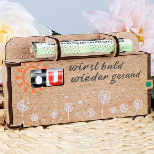 TUZELIYA Gute Besserung Geschenke - Duplo Schokoriegel-Geschenkbox Deko - Wunscherfüller Glücksbringer - Gute Besserung Geschenke für Frauen Männer - Du wirst Bald Wieder gesund - OHNE Duplo