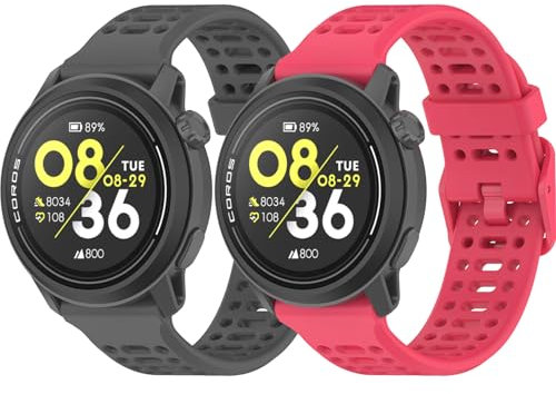Harikiri 20-22mm Correas Deportiva Silicona Compatibles con COROS PACE 3/APEX 2 Pro/PACE 2/APEX Pro/42-46mm Para Hombres y Mujeres