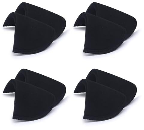 Jamsinmu 4 Paar Schulterpolster Schaum Praktische Push Up Pads für Einnähen Blazer Jacken Anzug Mäntel Sakkos Kleid Kleidung Nähen Zubehör Black Small